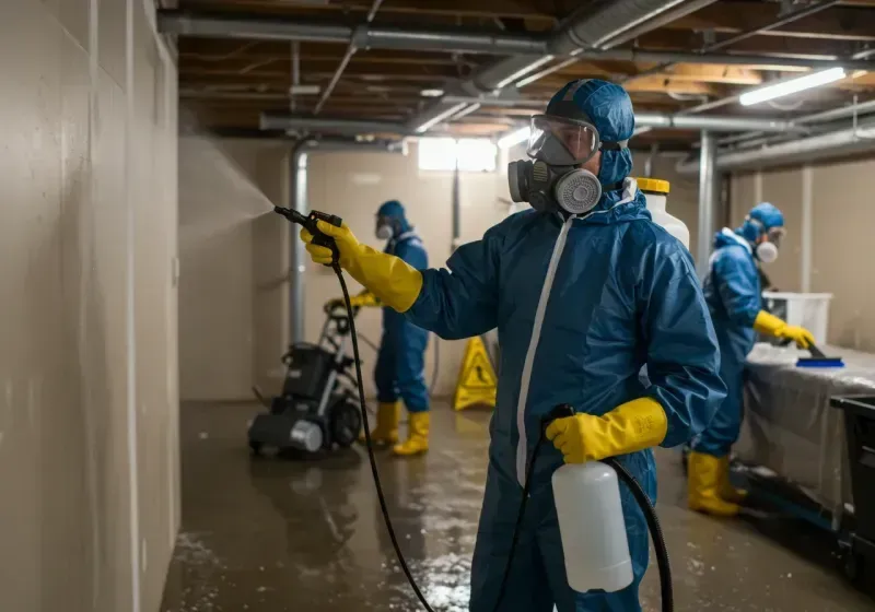 Basement Sanitization and Antimicrobial Treatment process in Riverdale, IL