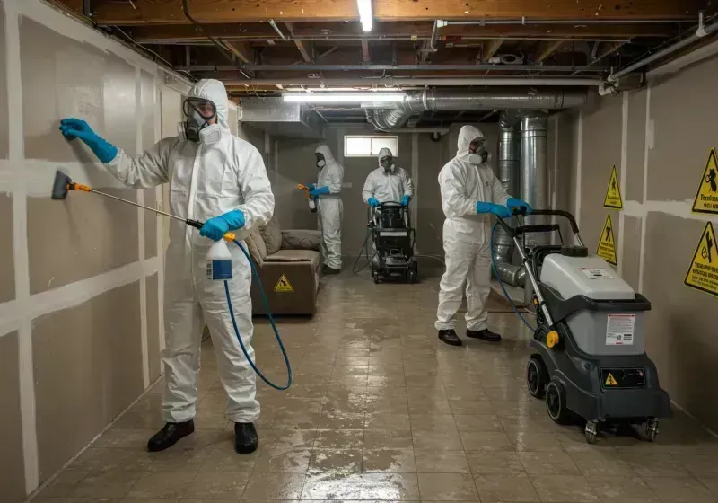 Basement Moisture Removal and Structural Drying process in Riverdale, IL